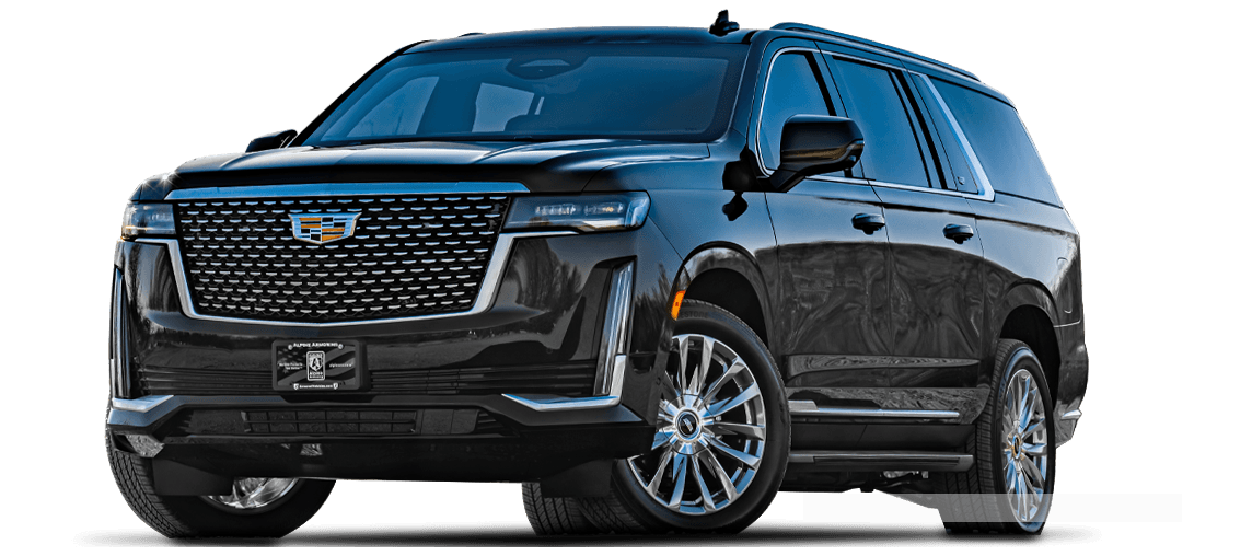 Mercedes Escalade luxury SUV offering VIP transfers and airport pickups across Jeddah, Makkah, Madinah, and Riyadh — Mashaer Fleet